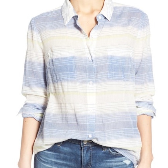 Splendid Striped button down top - Picture 3 of 8